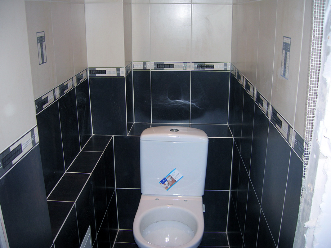 Примеры ремонта туалета в панельном доме (44 фото)